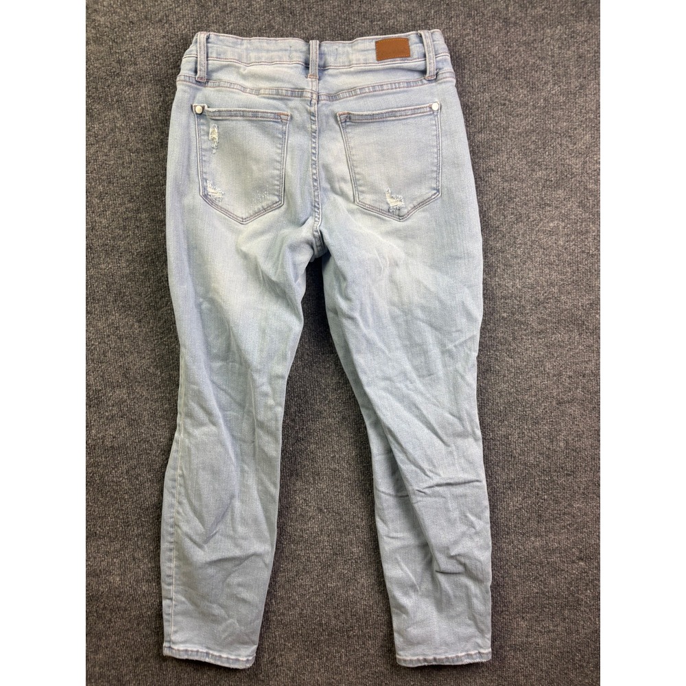 Judy Blue Boyfriend Fit Jeans Womens 28 Light Wash Distressed Ripped JB88333LT - Picture 7 of 8